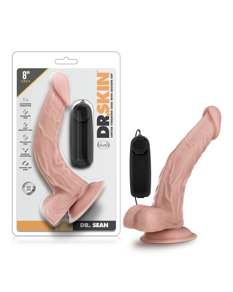Blush Dr. Skin Dr. Sean 8" Cock w/Suction Cup - Vanilla