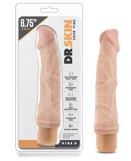 Blush Dr. Skin Vibe 9&quot; Dong #6-Beige