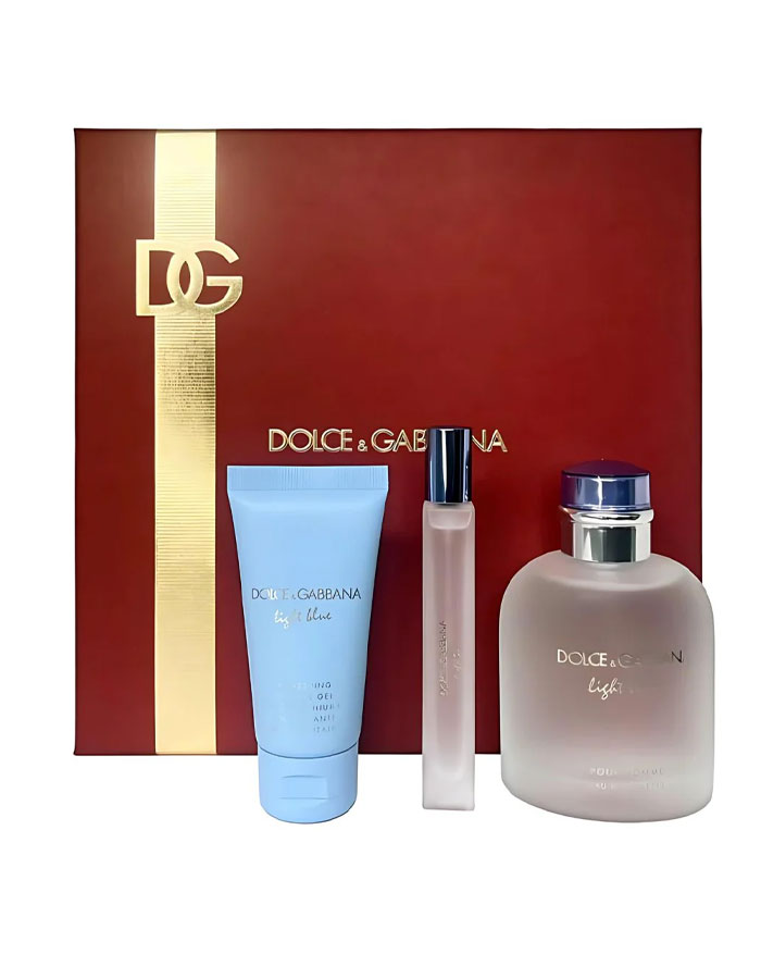 LIGHT BLUE D&amp;G SET 3p 4.2oz M EDT