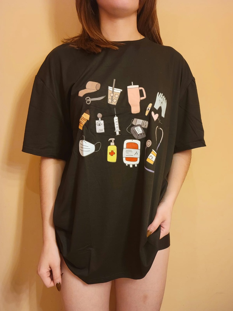 Camisa pijama con estampado de dibujos animados