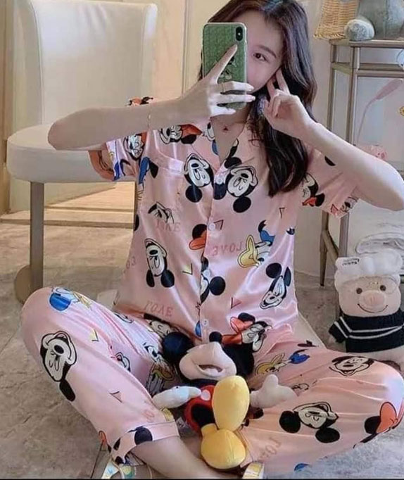 Pantalon pijama con estampado de dibujos animados