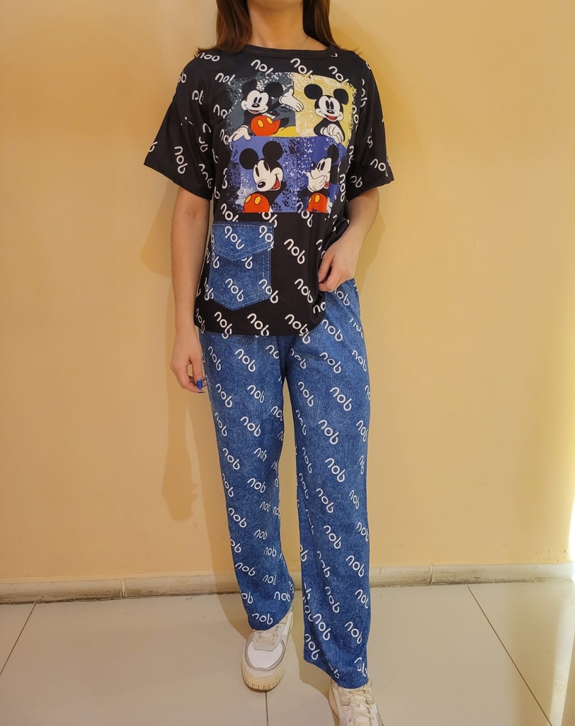 Pijama de pantalon dibujos animados