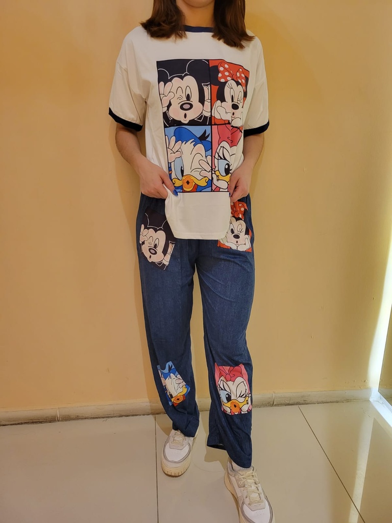 Pijama de pantalon dibujos animados