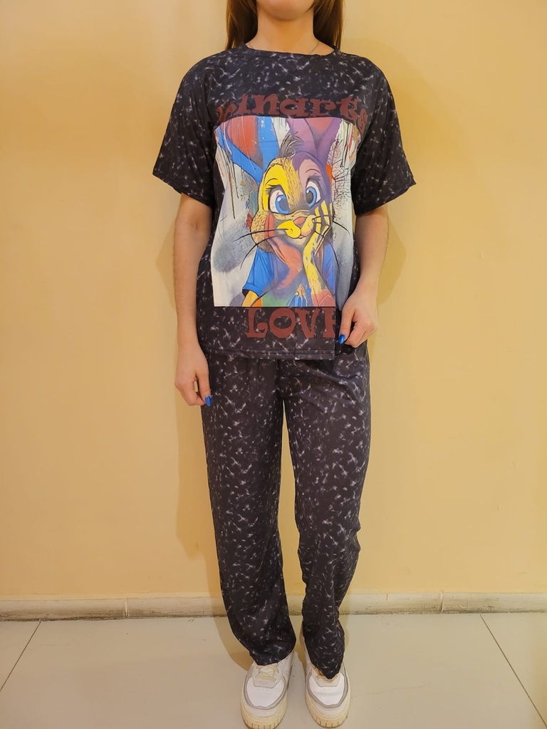 Pijama de pantalon dibujos animados