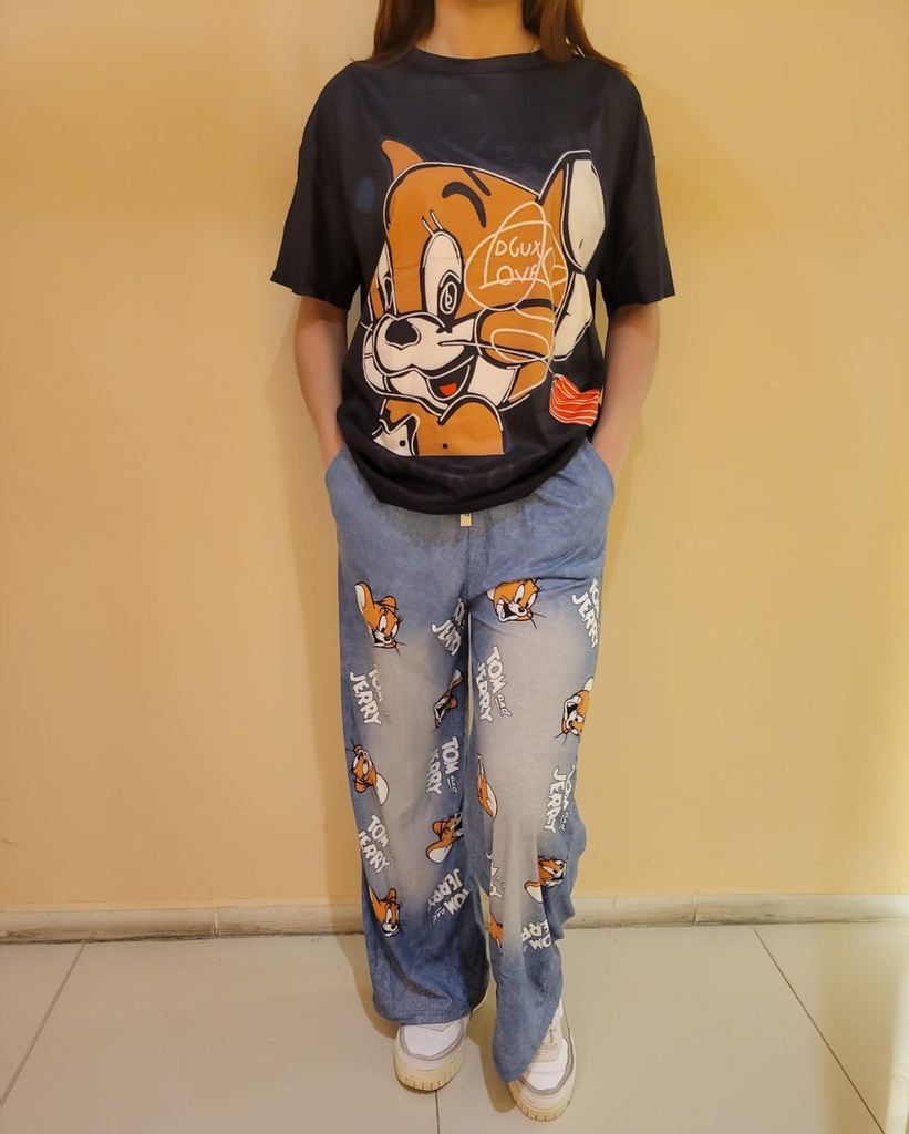 Pijama de pantalon dibujos animados