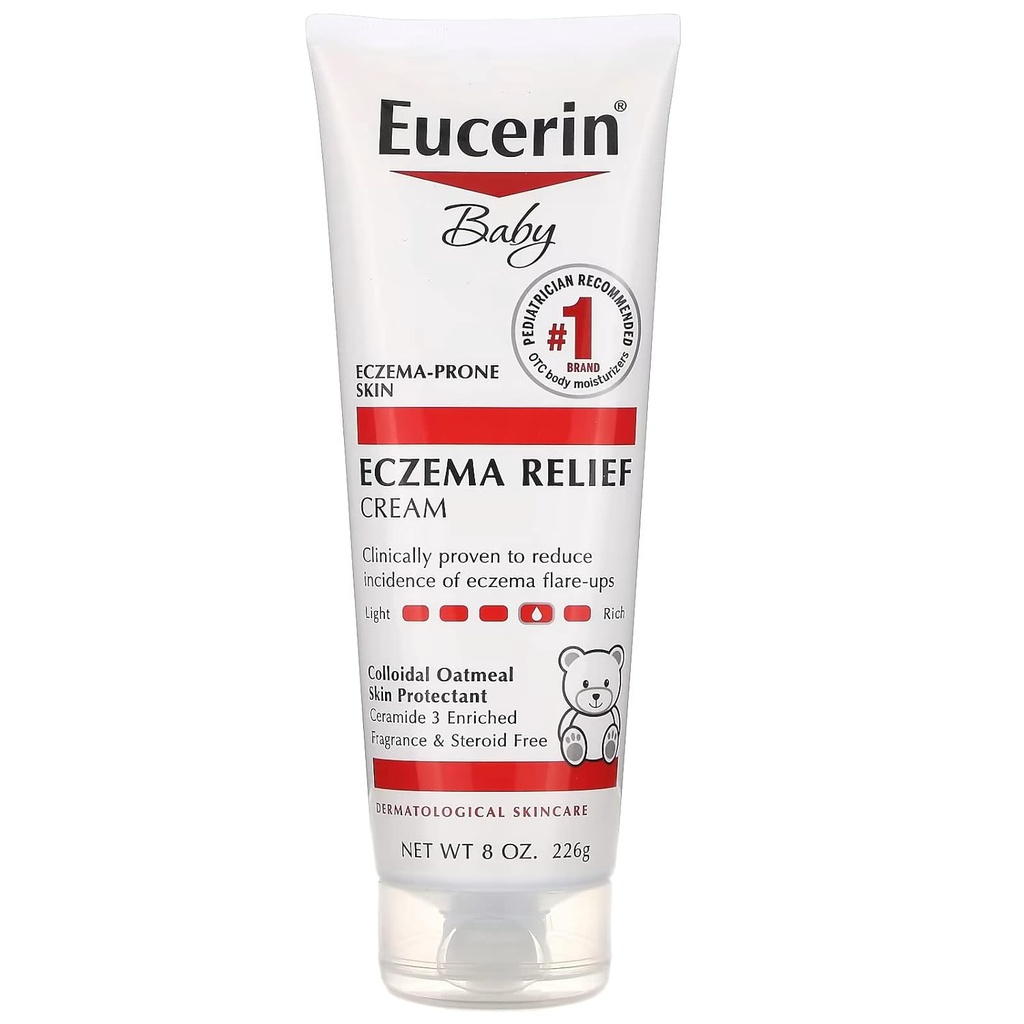 Eucerin Baby Eczema Relief Body Cream, Fragrance Free Baby Eczema Cream 8oz