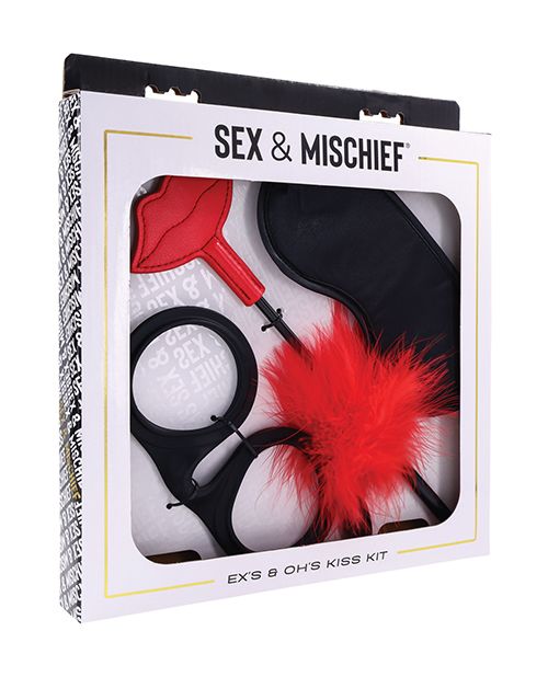 Sex &amp; Mischief Ex's &amp; Oh's Kiss Kit - Red/Black