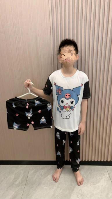 Pijama KIDS de dibujos animados de tres piezas