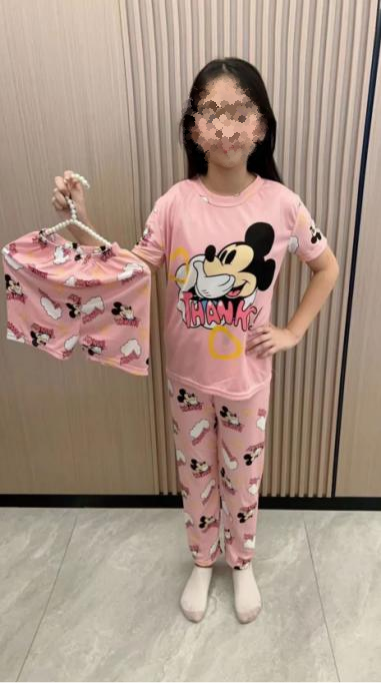 Pijama KIDS de dibujos animados de tres piezas