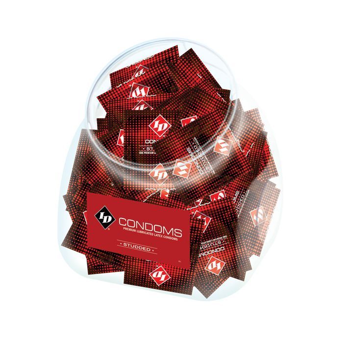 ID Studded Condoms Fishbowl Unidad