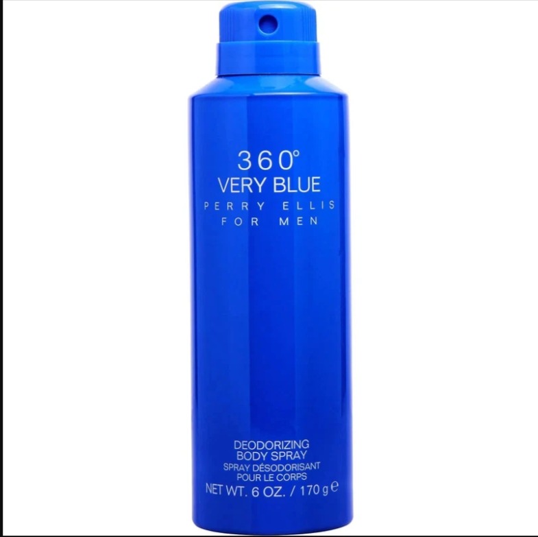 BODY SPRAY PERRY ELLIS 360 VERY BLUE FOR  MEN 6.0 OZ