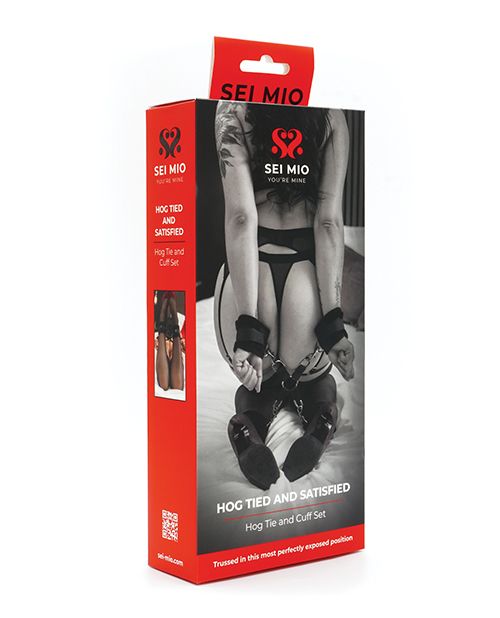 Sei Mio Hog Tied &amp; Satisfied Hog Tie &amp; Cuff Set - Black