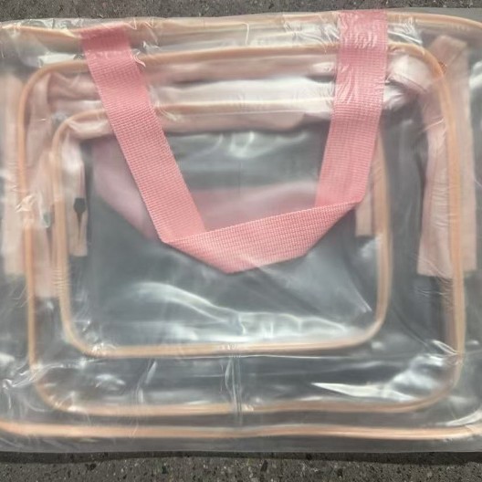 moda color sólido pvc bolsa de almacenamiento