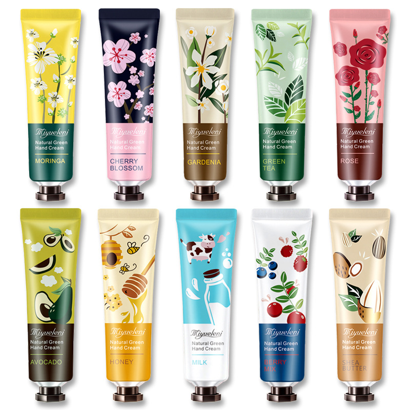 MIYUELENI crema de manos inglés completo 30g fragancia vegetal floral fruta crema de manos Comercio exterior transfronterizo al por mayor