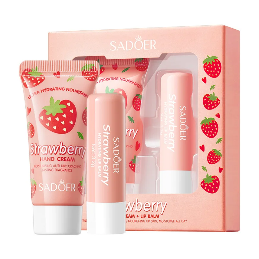 Bálsamo labial nutritivo SADOER de alta calidad, hidratante para labios, reparador, seco y agrietado, con sabor a fruta de larga duración.