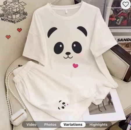 Pijama Short de dibujos animados