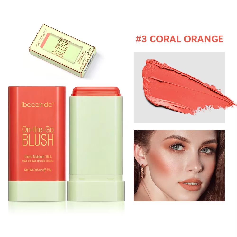 Rubor en crema resistente al agua 2 en 1 (CORAL ORANGE)