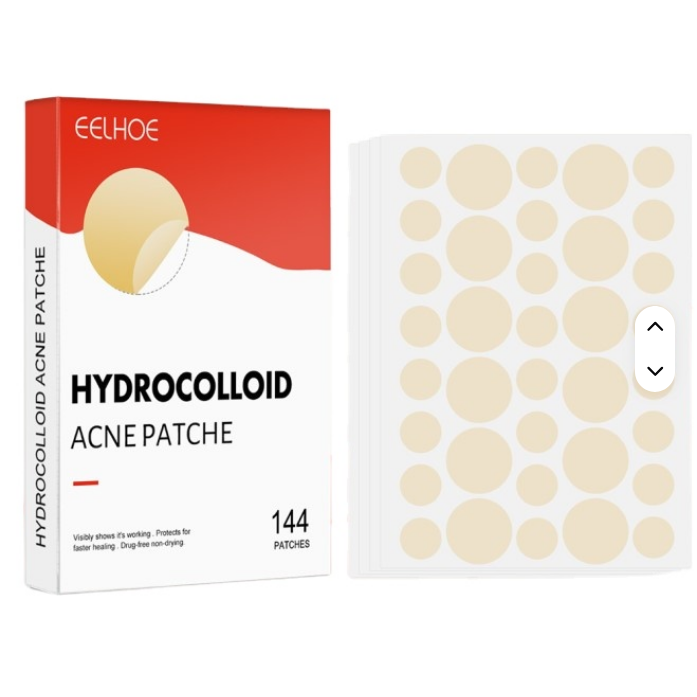 Parches hidrocoloides para el acné (144 unidades) para eliminar granos y acné facial, cuidado de la piel coreano.