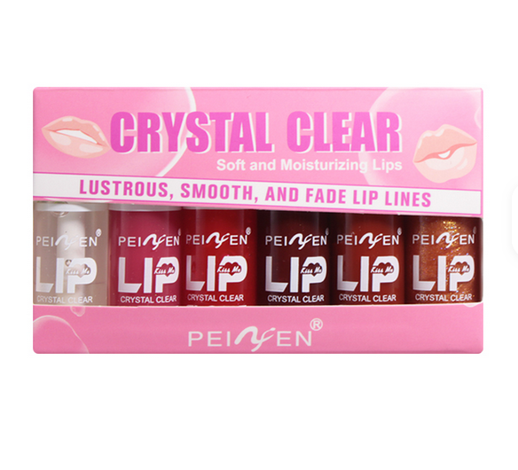 Kit de juego de brillo de labios resistente al agua.