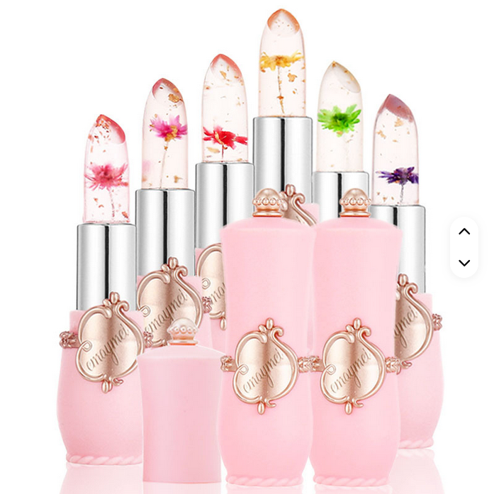 6 colores mágicos que cambian de Color cristal flor gelatina lápiz labial hidratante de larga duración nutritivo brillo labial bálsamo labial Natural