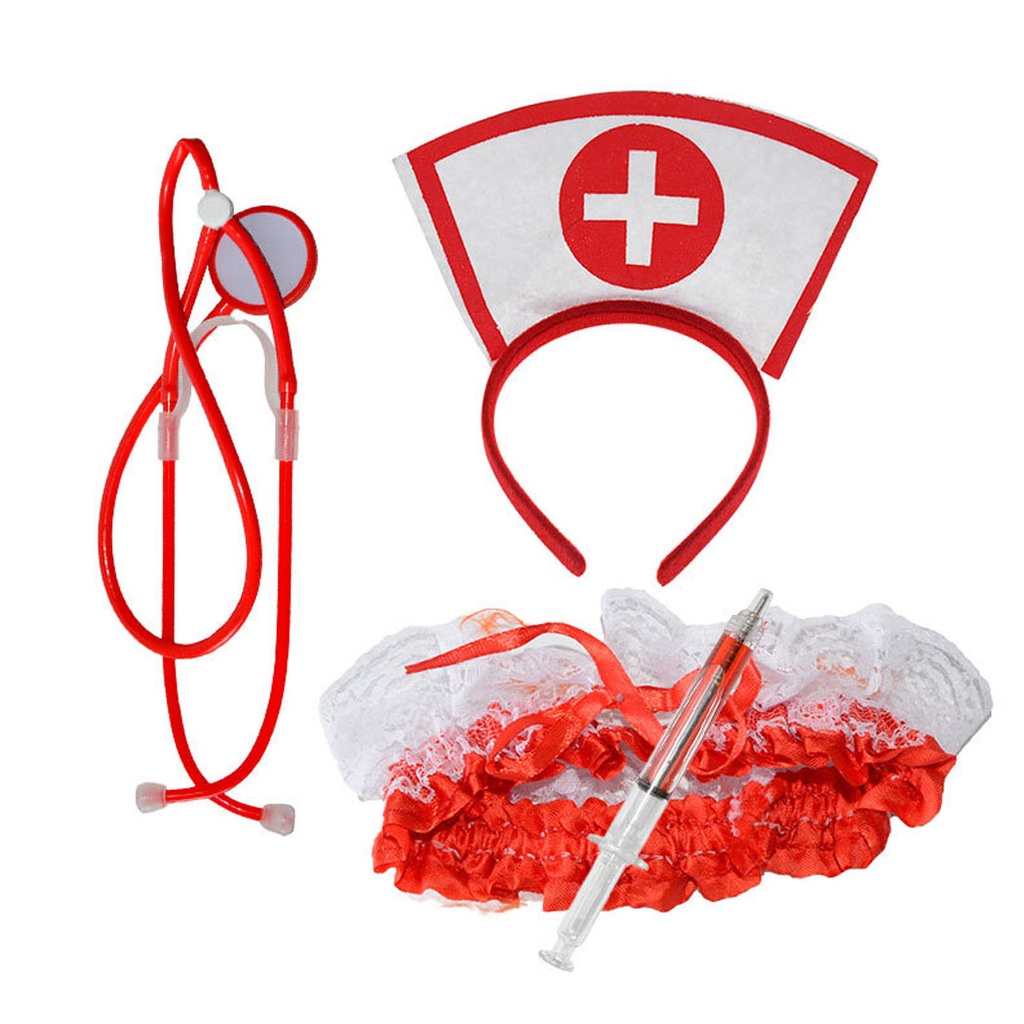 conjunto de accesorios de enfermera Halloween
