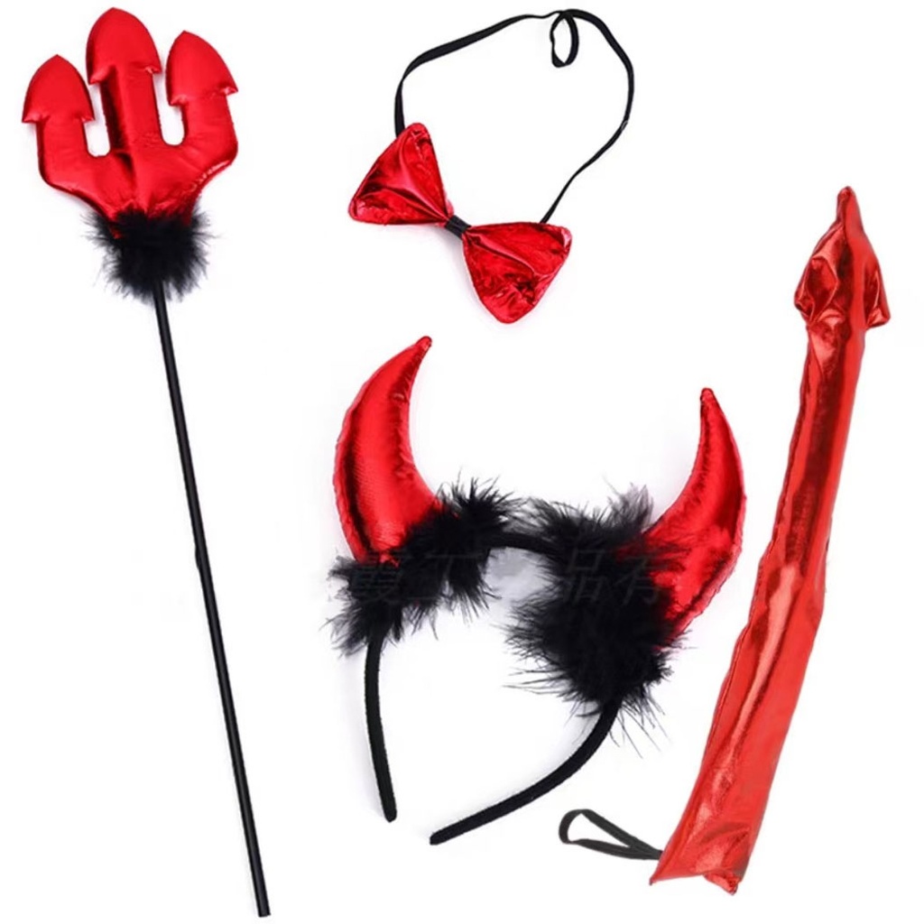 conjunto de accesorios del diablo para Halloween