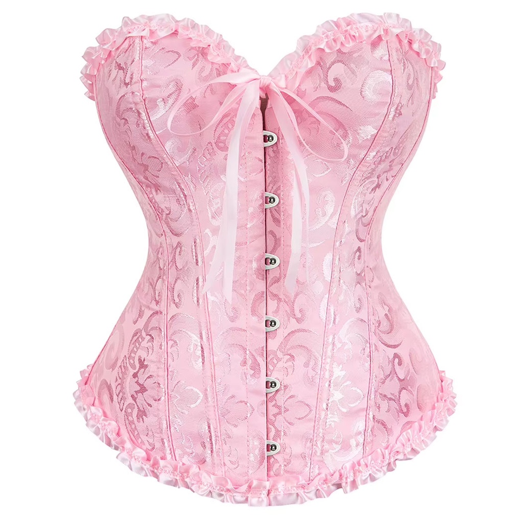 Corset color rosado para halloween