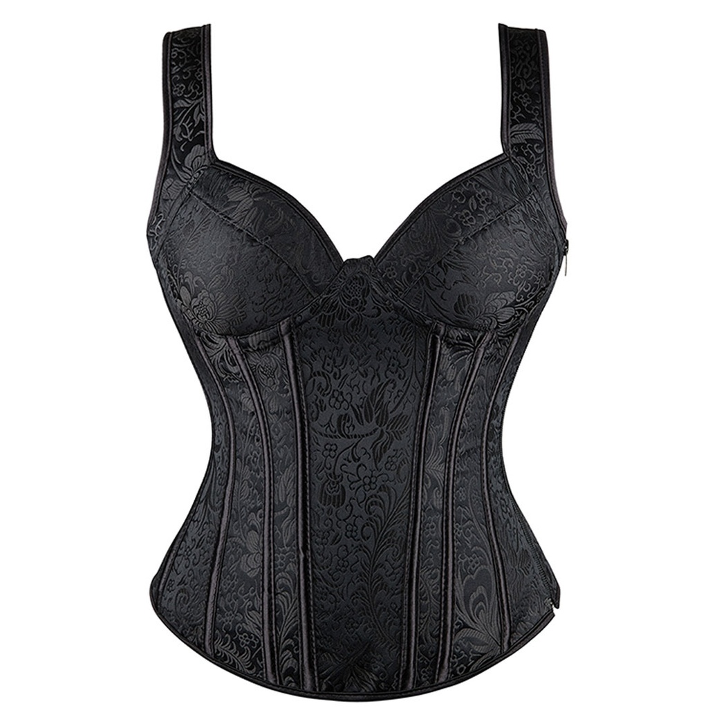 Corset color negro moldeador de cintura para halloween