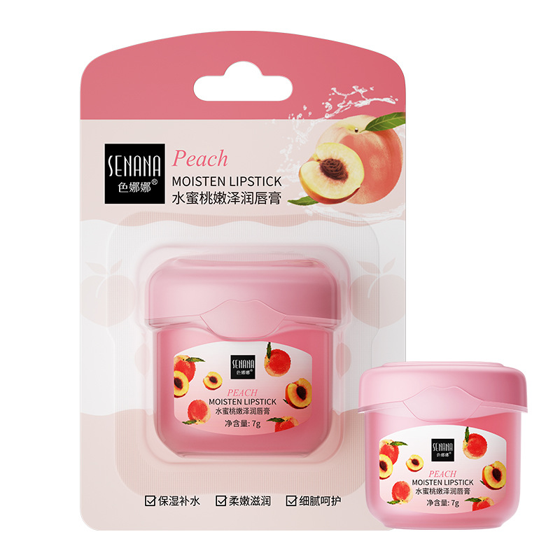 bálsamo labial hidratante de melocotón.