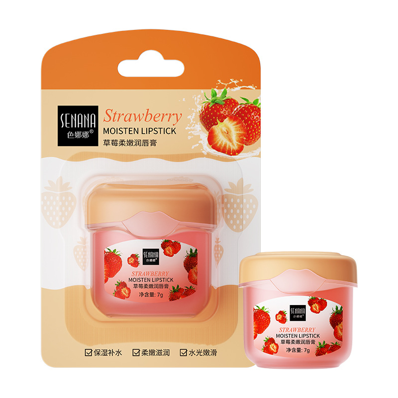 bálsamo labial hidratante de fresa.