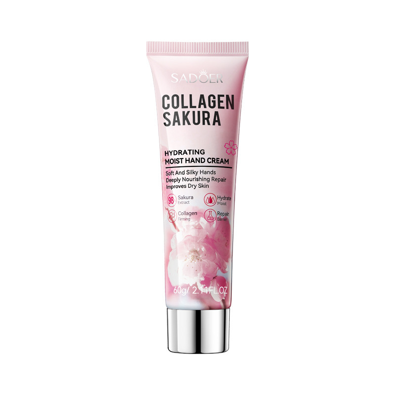 Crema de mano hidratante de manos de colageno.