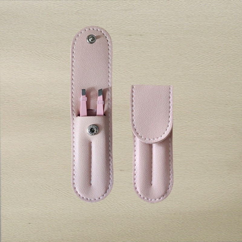 Juego de pinzas para depilar cejas, astillas o eliminar el vello facial. (ROSADO)