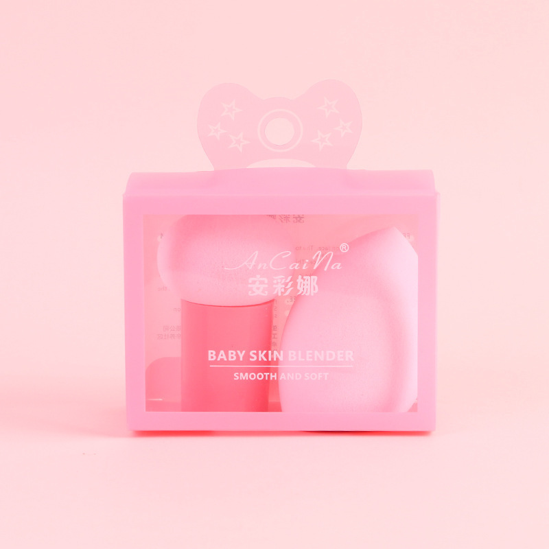 Kit esponjas de maquillaje diseñadas para una aplicación suave. (ROSADO)