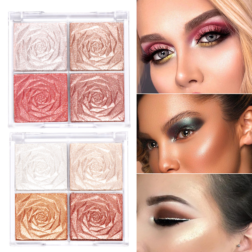 Paleta dúo de maquillaje, rubor e iluminador. (#01)