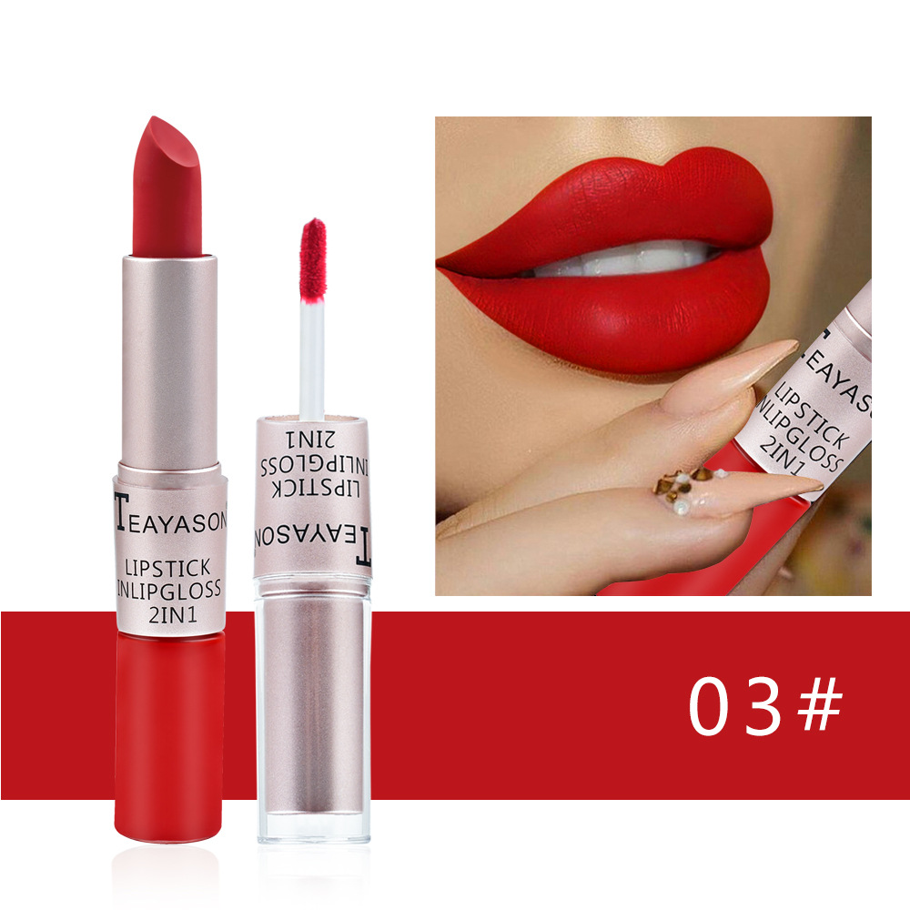 Labial mate de doble punta 2 en 1. (#03)