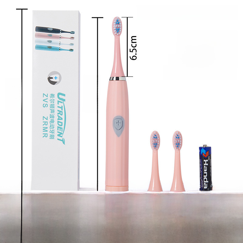 Cepillo de dientes eléctrico que funciona con bateria. (ROSADO)