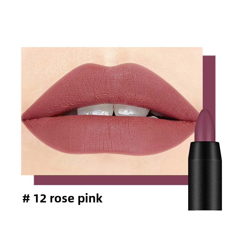 Lápiz labial mate. (#12 ROSE PINK)