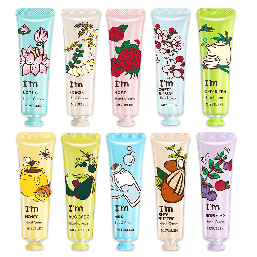 Crema de manos MIYUELENI con aroma floral y frutal, 30 g.
