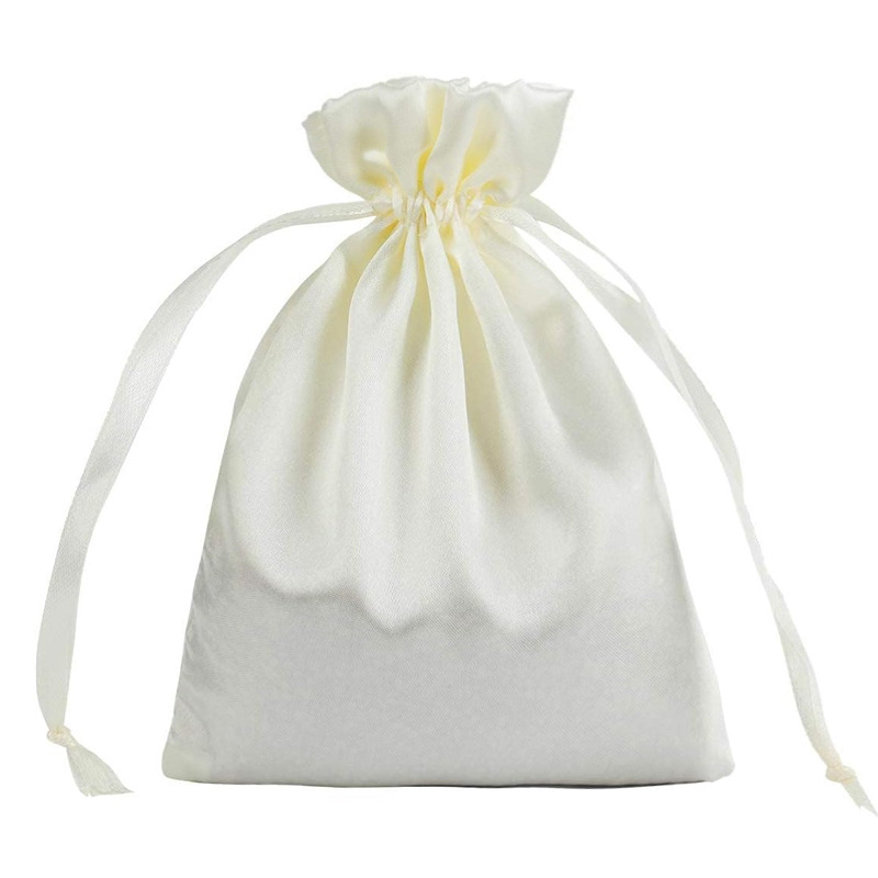 Bolsa de tela de seda (7X9) BEIGE