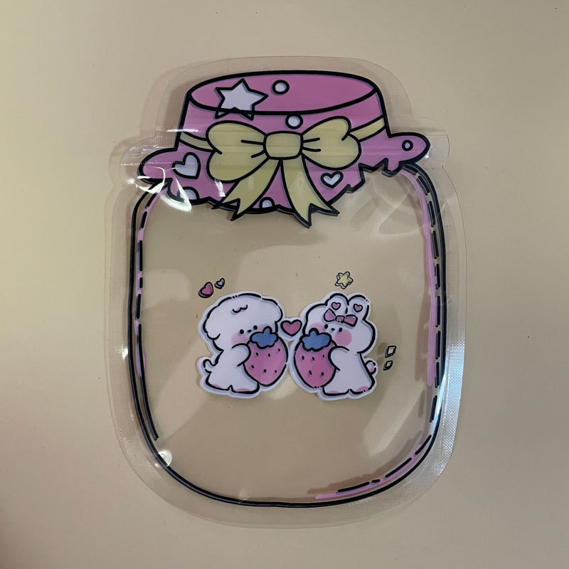 Bolsa de empaque con forma de conejo (13X17cm X 13X17cm) ROSADO