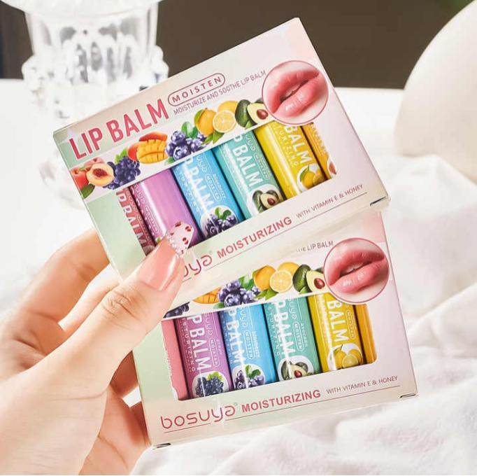 Set de bálsamos labiales de frutas naturales orgánicas