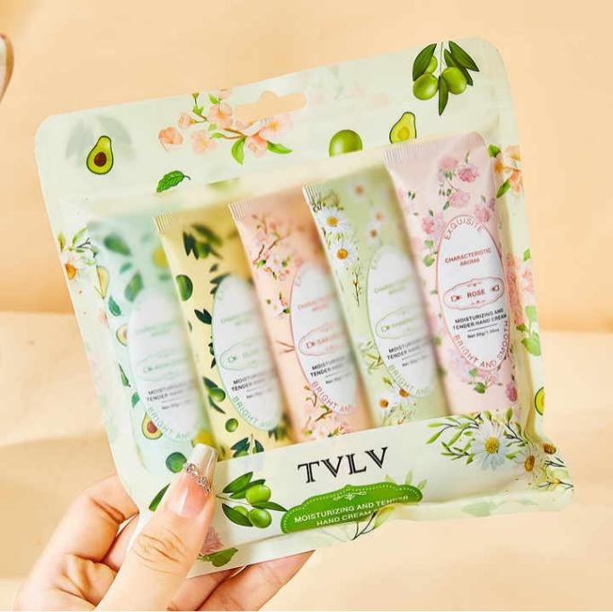 Crema de manos suave y blanqueadora con flores de frutas y antigrietas