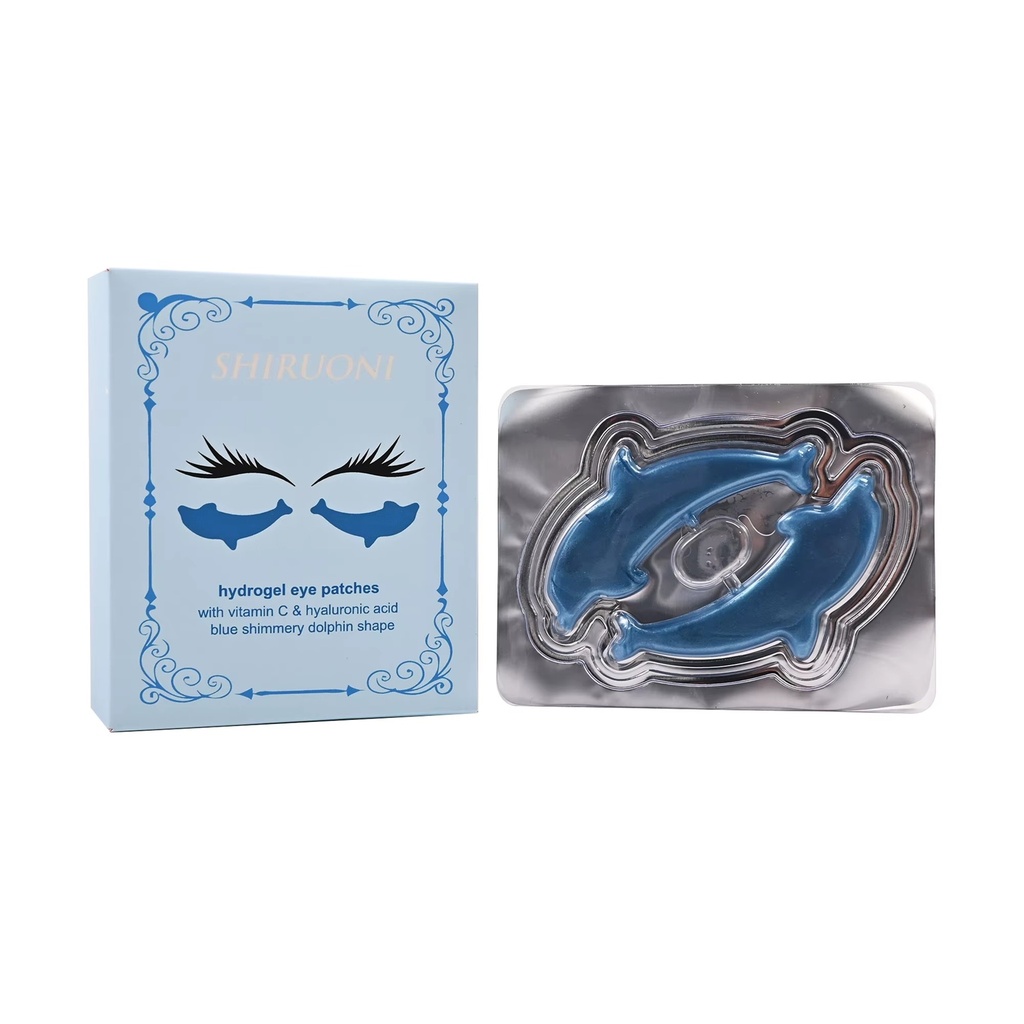 Mascarilla para ojos con logotipo personalizado (12 pares) Parches 3D de hidrogel de colágeno, vitamina C y ácido hialurónico para dormir durante la noche bajo los ojos