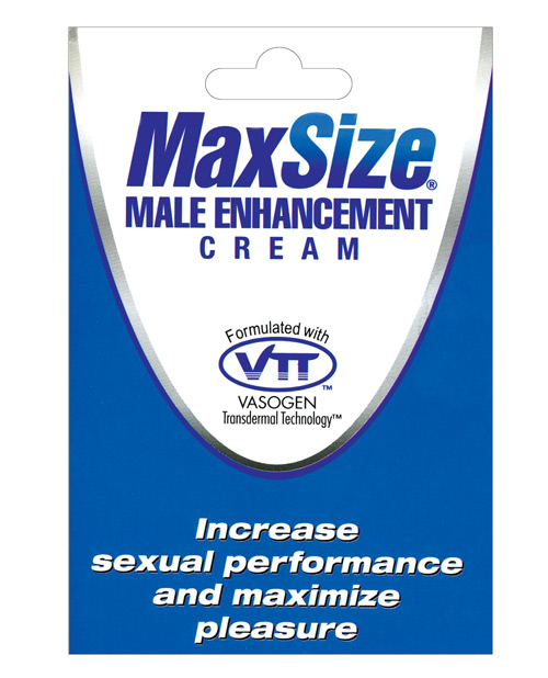 Max Size Male Enhancement Cream-Individual Foil Packet