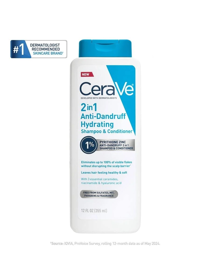Cerave 2 in 1 Antidandrff 12oz