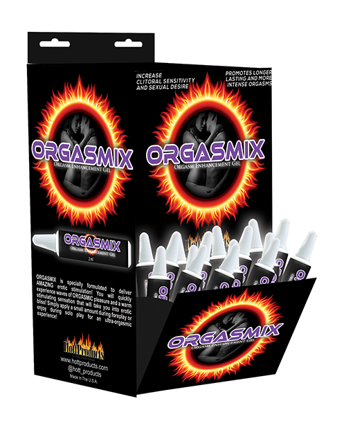 Orgasmix Orgasm Enhancement Gel - 2cc Pillow Packs - Display of 144