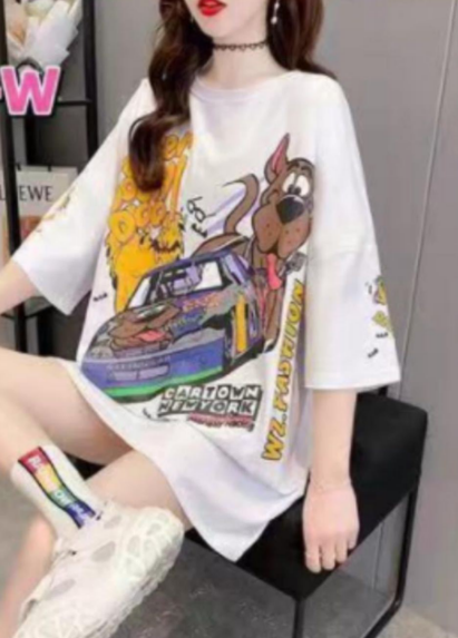 Camison oversized de dibujos animados