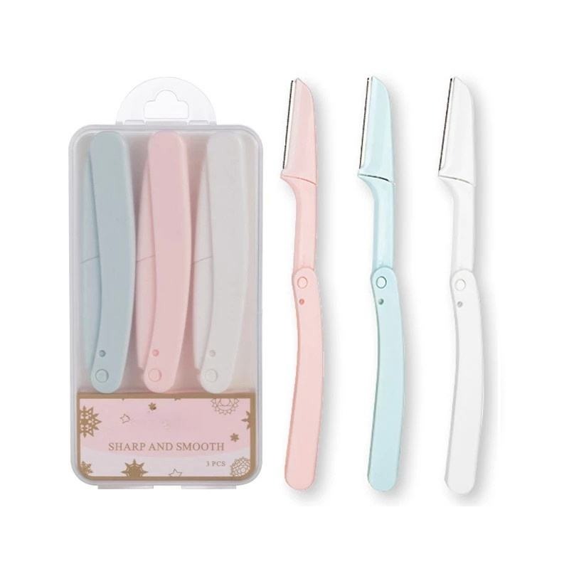 3 unidades/caja de maquinilla de afeitar para cejas