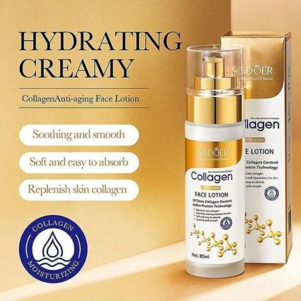 Loción facial antienvejecimiento con colágeno Sadoer.