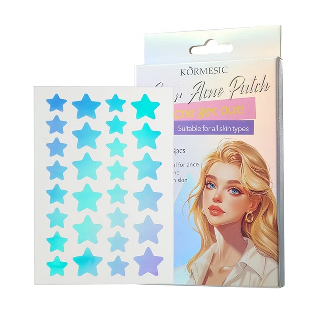 Parches para el acné en forma de estrella de Kormesic.
